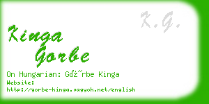 kinga gorbe business card